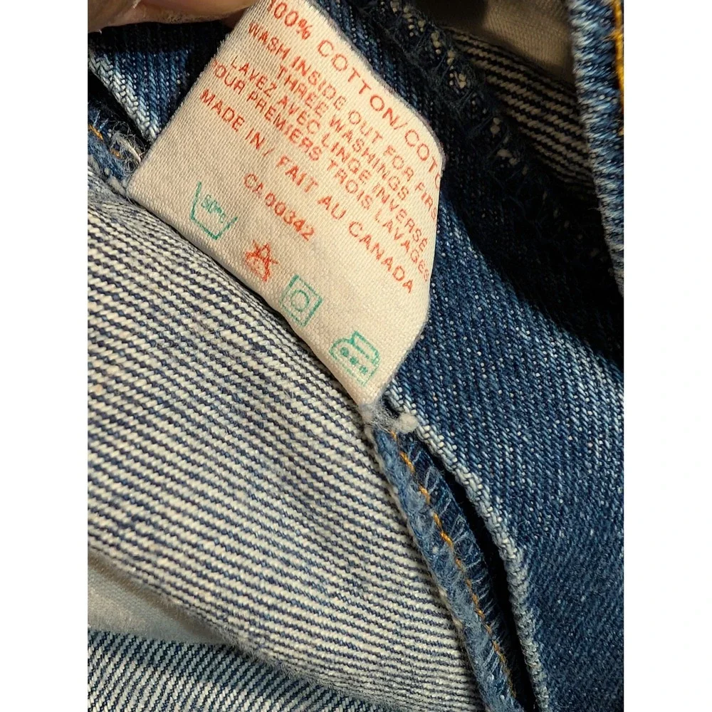 Vintage Levis 619 Orange Tab‎ Jeans Mens 36x34(32)  Straight Leg Made in Canada